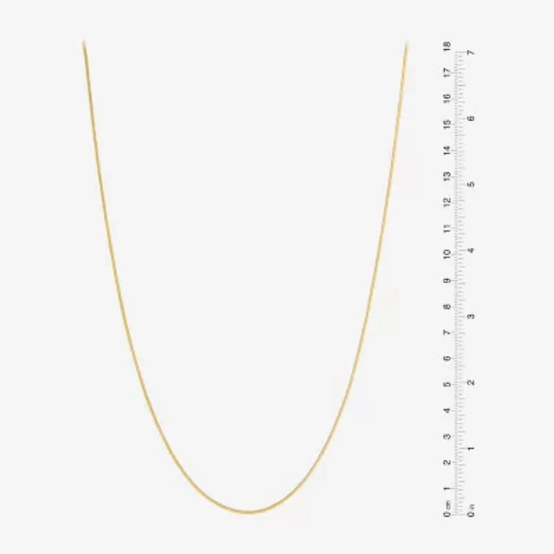 Made Italy Womens 24K Gold Over Silver Sterling 30 Inch Snake Chain Necklace