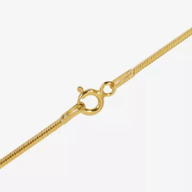 Made Italy Womens 24K Gold Over Silver Sterling 30 Inch Snake Chain Necklace