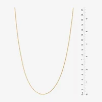 Made in Italy Womens 24K Gold Over Silver Sterling Silver 20 Inch Box Chain Necklace