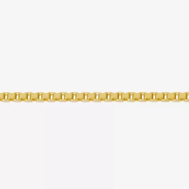 Made in Italy Womens 24K Gold Over Silver Sterling Silver 20 Inch Box Chain Necklace