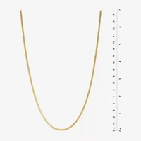 Made in Italy Womens 24K Gold Over Silver Inch Herringbone Chain Necklace