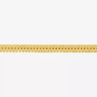 Made in Italy Womens 24K Gold Over Silver Inch Herringbone Chain Necklace