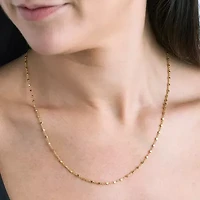Made in Italy Womens 24K Gold Over Silver Sterling Silver 20 Inch Rope Chain Necklace