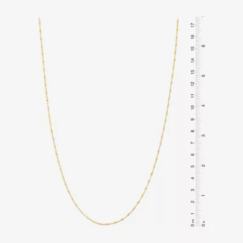 Made in Italy Womens 24K Gold Over Silver Sterling Silver 20 Inch Rope Chain Necklace