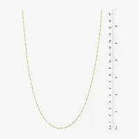 Made in Italy Womens 24K Gold Over Silver Sterling Silver 20 Inch Rope Chain Necklace