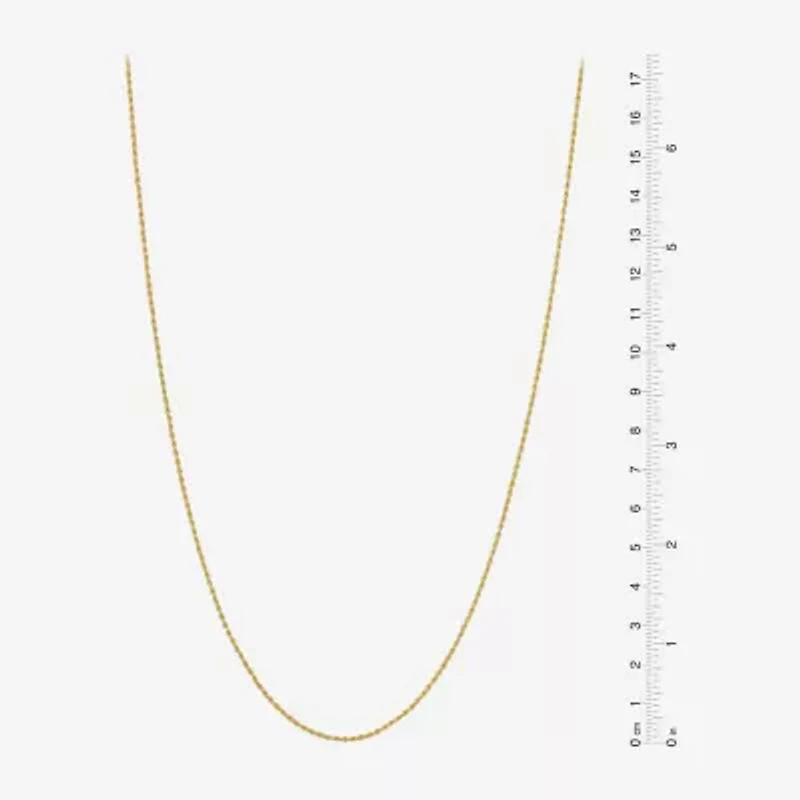 Made Italy 24K Gold Over Silver Sterling 16 Inch Solid Rope Chain Necklace