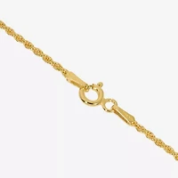 Made Italy 24K Gold Over Silver Sterling 16 Inch Solid Rope Chain Necklace
