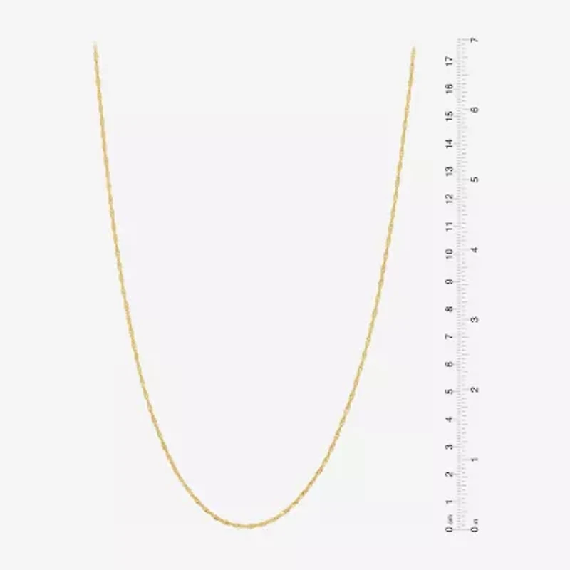 Made Italy Womens 24K Gold Over Silver Sterling 24 Inch Singapore Chain Necklace