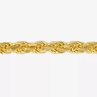 Made in Italy Mens 24K Gold Over Silver Sterling Silver 24 Inch Rope Chain Necklace