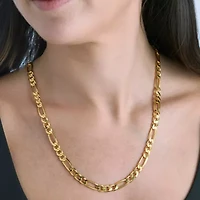 Made in Italy Womens 24K Gold Over Silver Inch Link Necklace