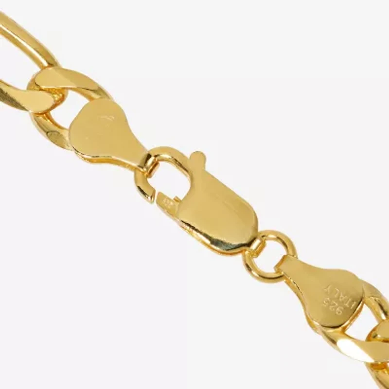 Made in Italy Womens 24K Gold Over Silver Inch Link Necklace