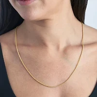 Made in Italy Womens 24K Gold Over Silver Sterling Silver 24 Inch Perfectina Chain Necklace