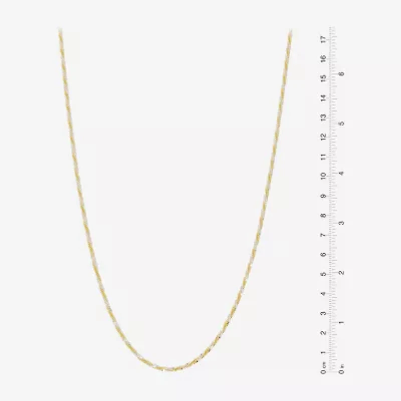 Made in Italy Womens 24K Gold Over Silver 24 Inch Singapore Chain Necklace