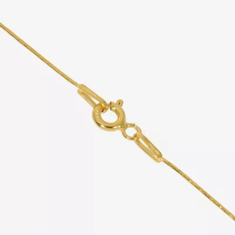 Made in Italy Womens 24K Gold Over Silver Sterling Silver 24 Inch Link Chain Necklace
