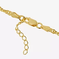 Made in Italy Unisex Adult 24K Gold Over Silver 9 Inch Semisolid Singapore Chain Bracelet