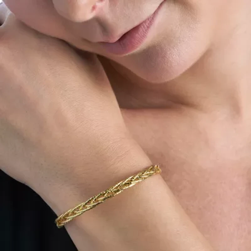 Made in Italy Womens 24K Gold Over Silver Charm Bracelet