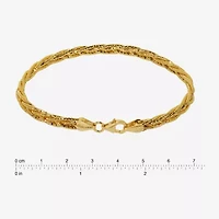 Made in Italy Womens 24K Gold Over Silver Charm Bracelet