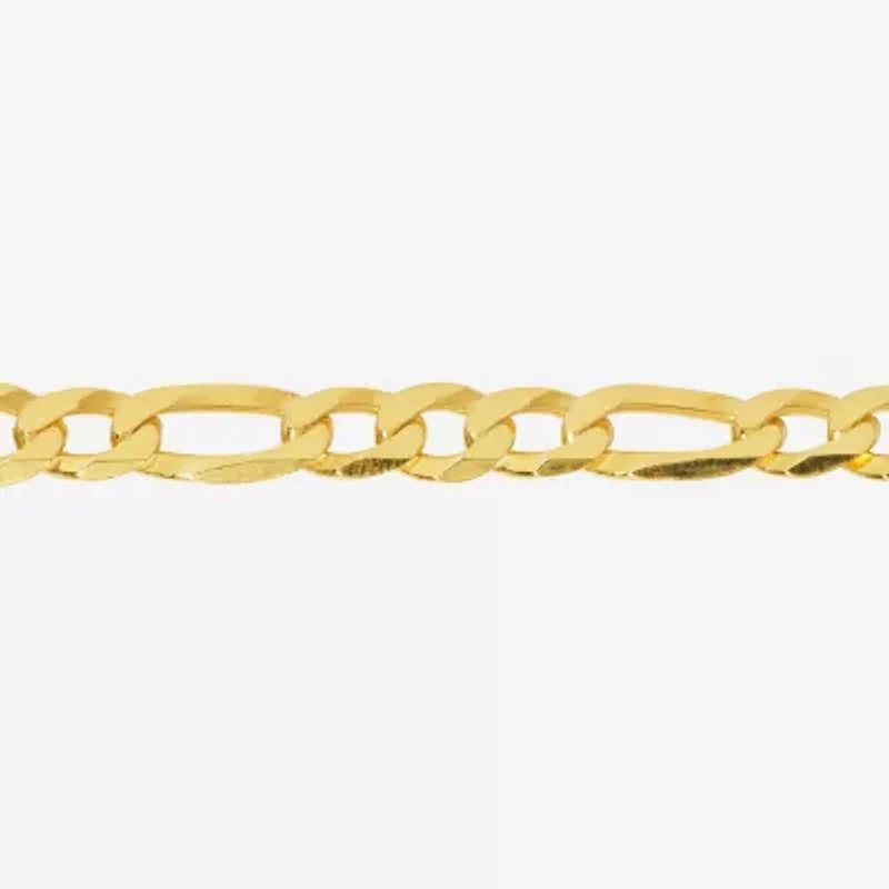 Made in Italy Womens 24K Gold Over Silver Inch Figaro Chain Necklace