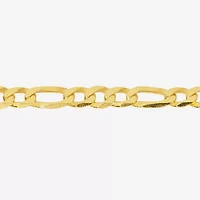 Made in Italy Womens 24K Gold Over Silver Inch Figaro Chain Necklace