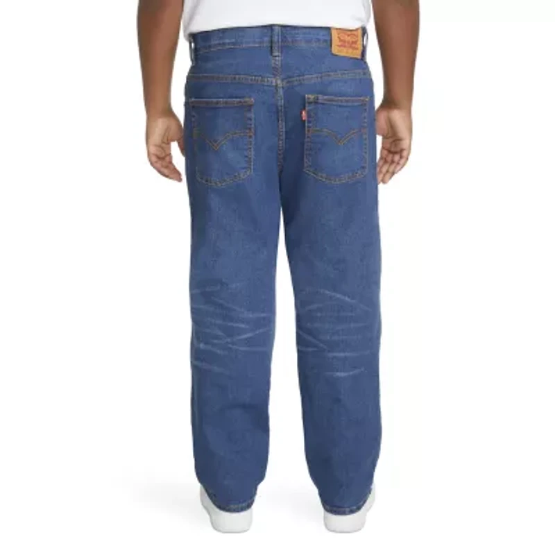 Levi's Big Kid Boys Adjustable Waist Husky Mid Rise 514 Straight Leg Jean