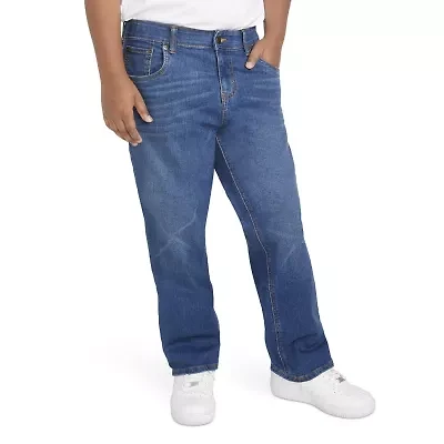 Levi's Big Kid Boys Adjustable Waist Husky Mid Rise 514 Straight Leg Jean