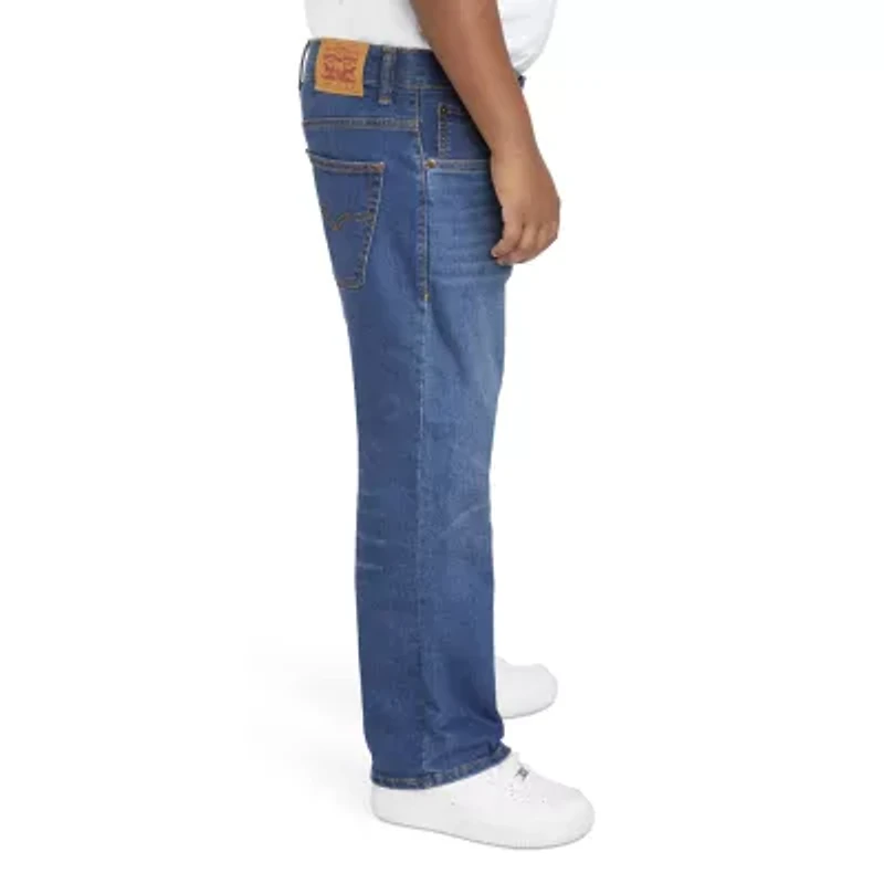 Levi's Big Kid Boys Adjustable Waist Husky Mid Rise 514 Straight Leg Jean