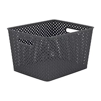 Kennedy International Black Weave Storage Box