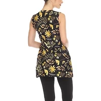 White Mark Womens Round Neck Sleeveless Tunic Top