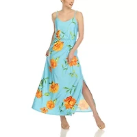 White Mark Womens Scoop Neck Sleeveless Maxi Dress