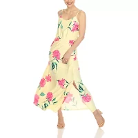 White Mark Womens Sleeveless Floral Maxi Dress