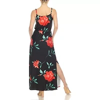 White Mark Womens Sleeveless Floral Maxi Dress