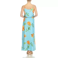 White Mark Womens Scoop Neck Sleeveless Maxi Dress