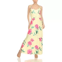 White Mark Womens Sleeveless Floral Maxi Dress
