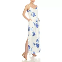 White Mark Womens Sleeveless Floral Maxi Dress