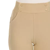 White Mark Womens Slim High Rise Pull-On Pant