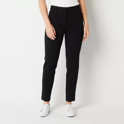 Liz Claiborne Emma Ponte Womens Tall Ankle Mid Rise Pant