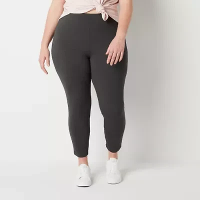 Stylus Womens Skinny Mid Rise Plus Pull-On Pant