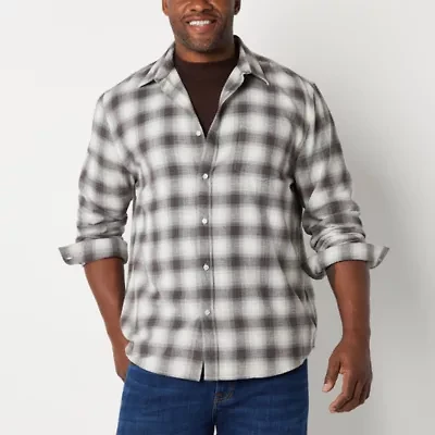 Arizona Mens Long Sleeve Classic Fit Big and Tall Flannel Shirt