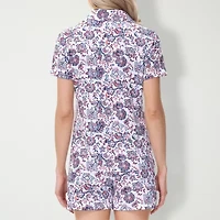 INK+IVY Womens Short Sleeve 2-pc. Pajama Sets