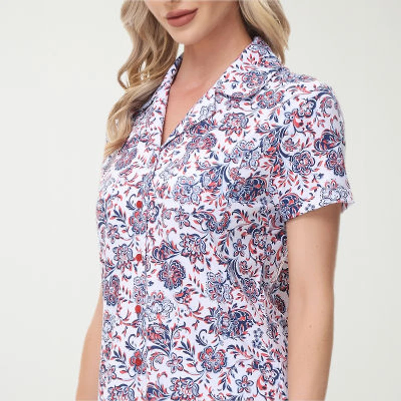 INK+IVY Womens Short Sleeve 2-pc. Pajama Sets