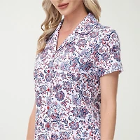 INK+IVY Womens Short Sleeve 2-pc. Pajama Sets