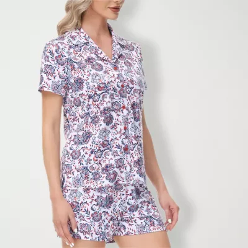 INK+IVY Womens Short Sleeve 2-pc. Pajama Sets
