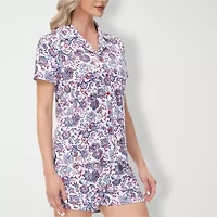 INK+IVY Womens Short Sleeve 2-pc. Pajama Sets
