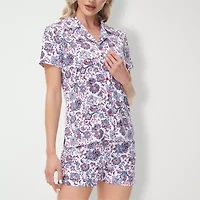 INK+IVY Womens Short Sleeve 2-pc. Pajama Sets