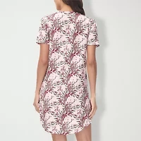 INK+IVY Womens U Neck Short Sleeve Nightgown