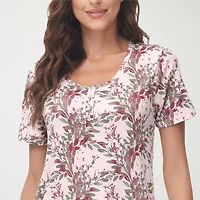 INK+IVY Womens U Neck Short Sleeve Nightgown