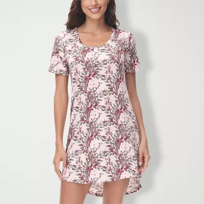 INK+IVY Womens U Neck Short Sleeve Nightgown