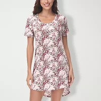 INK+IVY Womens U Neck Short Sleeve Nightgown