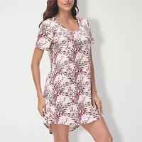 INK+IVY Womens U Neck Short Sleeve Nightgown