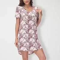 INK+IVY Womens U Neck Short Sleeve Nightgown